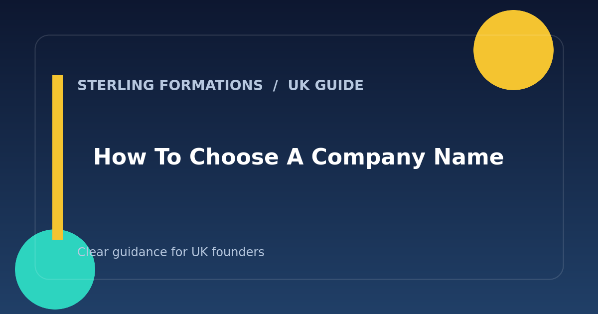 How to Choose the Perfect Company Name in the UK — Sterling Formations guide