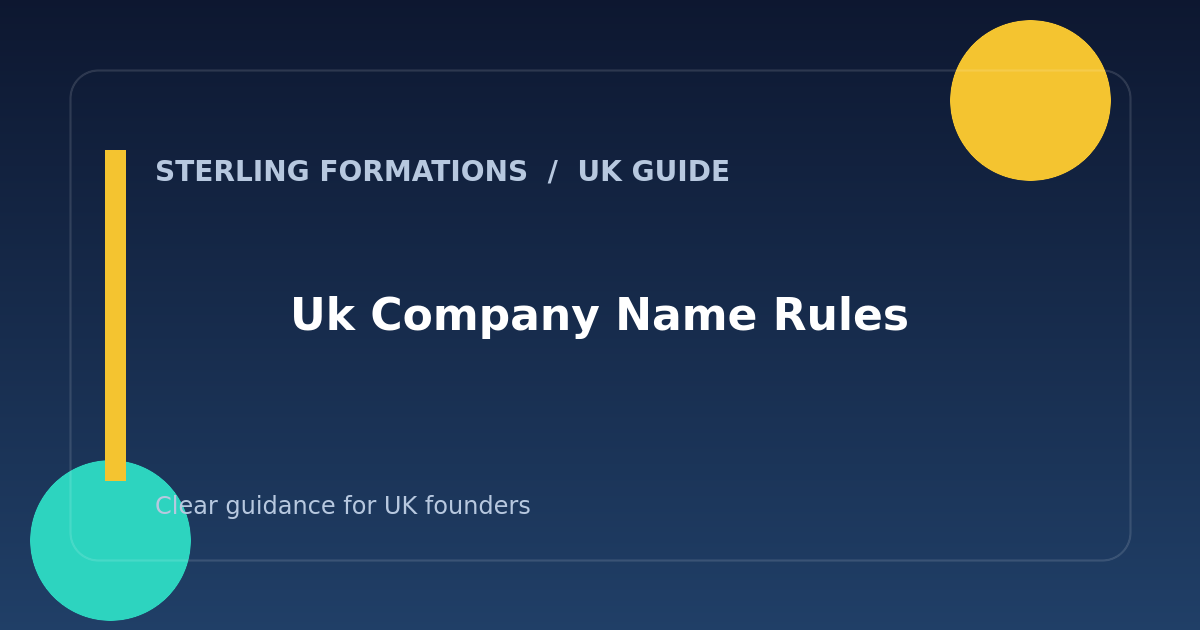 UK Company Name Rules: What You Can and Cannot Call Your Business — Sterling Formations guide