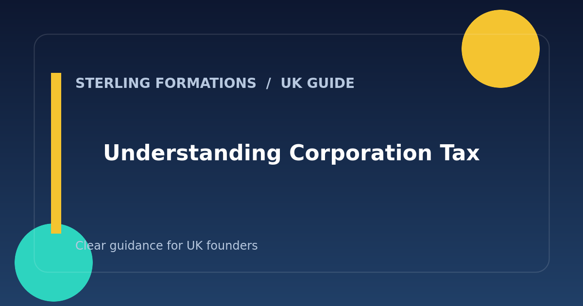Understanding Corporation Tax for New UK Founders — Sterling Formations guide