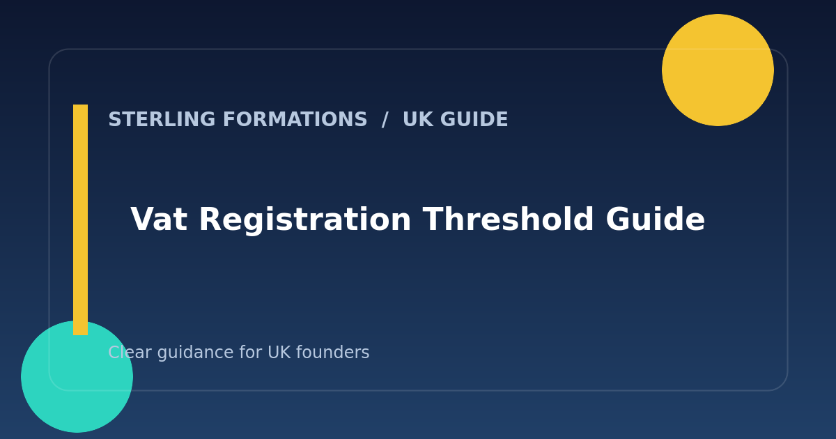 VAT Registration in the UK: Threshold, Process & What It Means for Your Business — Sterling Formations guide